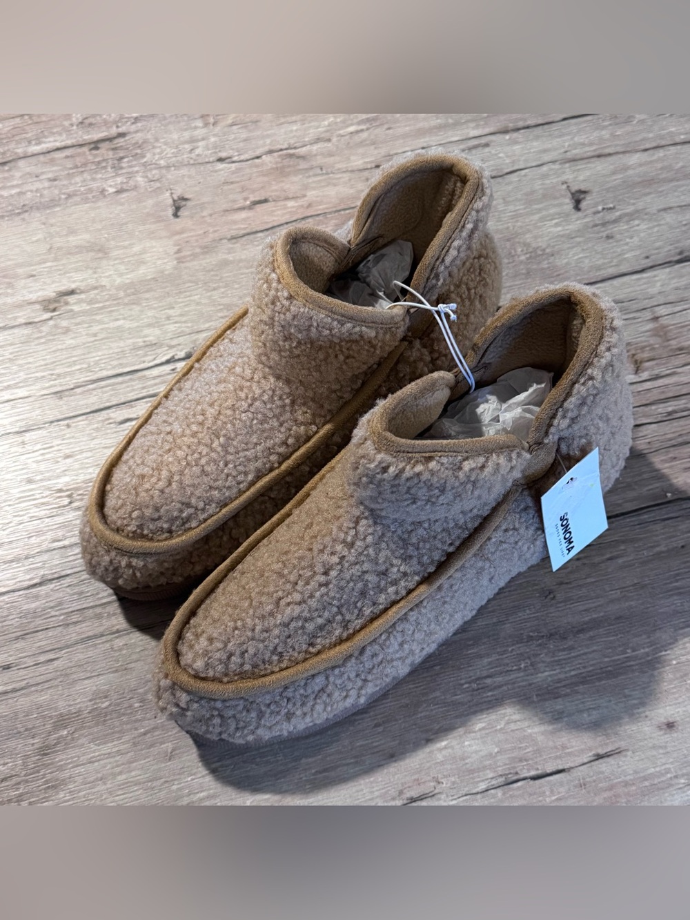 Sonoma Women’s Cozy Sherpa Slippers Size M(7/8)